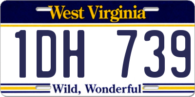 WV license plate 1DH739