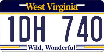 WV license plate 1DH740