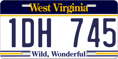 WV license plate 1DH745