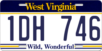 WV license plate 1DH746