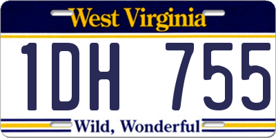 WV license plate 1DH755