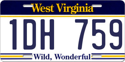 WV license plate 1DH759