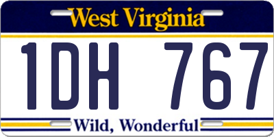 WV license plate 1DH767