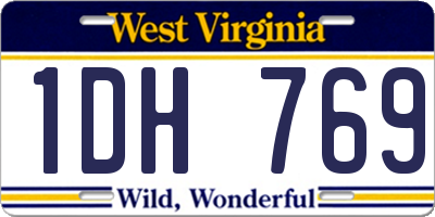 WV license plate 1DH769