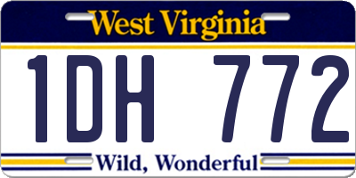 WV license plate 1DH772