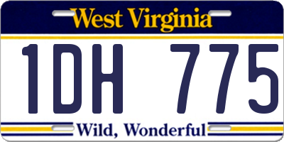 WV license plate 1DH775