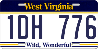 WV license plate 1DH776