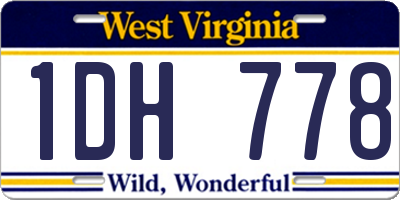 WV license plate 1DH778