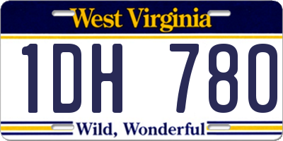 WV license plate 1DH780