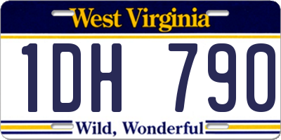 WV license plate 1DH790