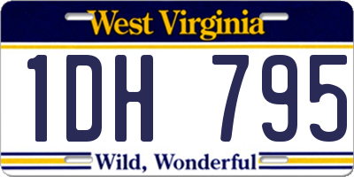 WV license plate 1DH795