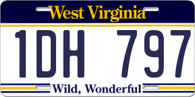 WV license plate 1DH797