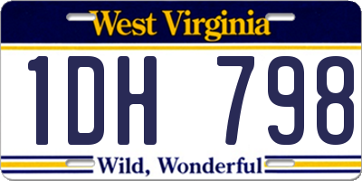 WV license plate 1DH798