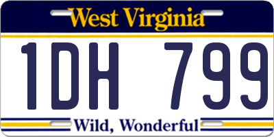 WV license plate 1DH799