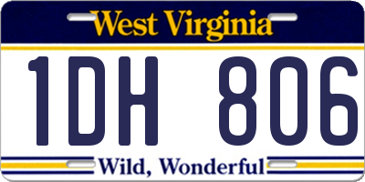 WV license plate 1DH806