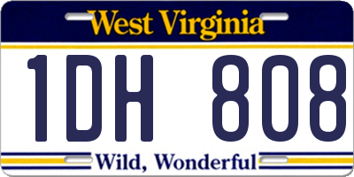WV license plate 1DH808