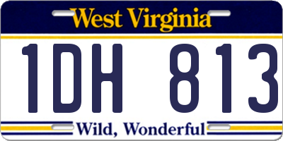 WV license plate 1DH813