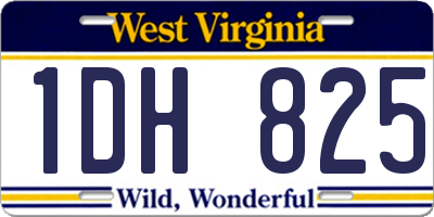 WV license plate 1DH825