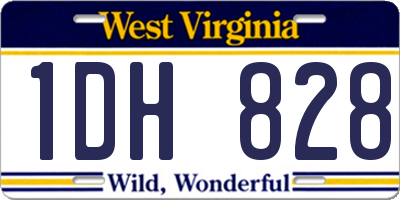 WV license plate 1DH828