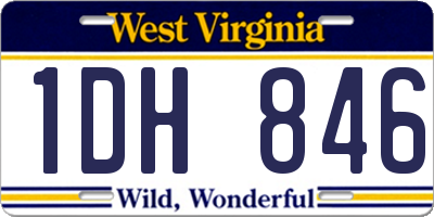 WV license plate 1DH846