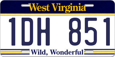 WV license plate 1DH851