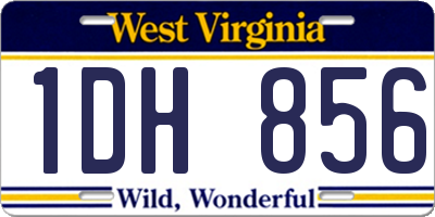 WV license plate 1DH856