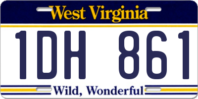 WV license plate 1DH861