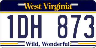 WV license plate 1DH873