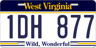WV license plate 1DH877