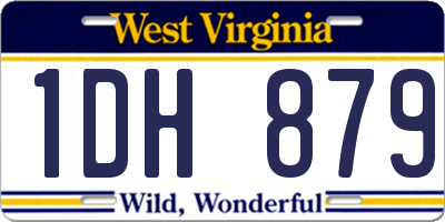 WV license plate 1DH879