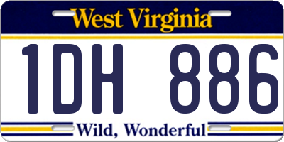 WV license plate 1DH886