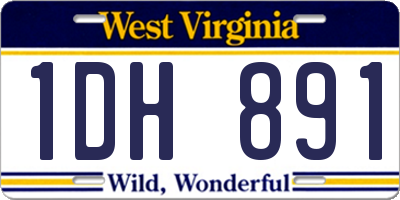 WV license plate 1DH891