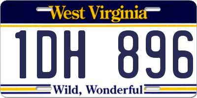 WV license plate 1DH896