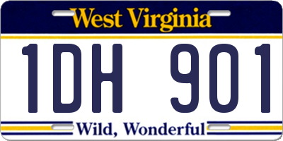 WV license plate 1DH901