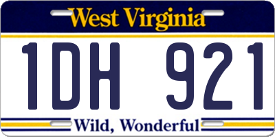 WV license plate 1DH921