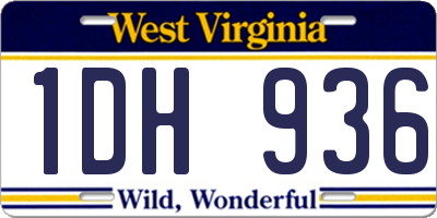 WV license plate 1DH936