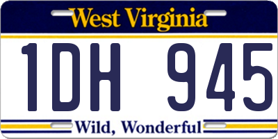 WV license plate 1DH945