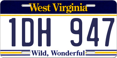 WV license plate 1DH947