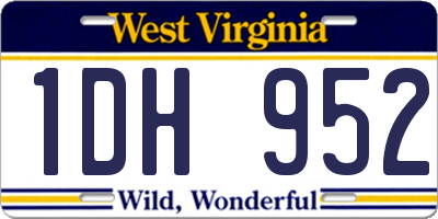 WV license plate 1DH952