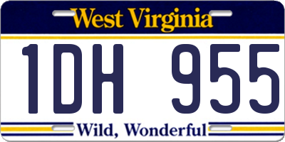 WV license plate 1DH955