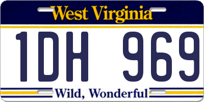 WV license plate 1DH969