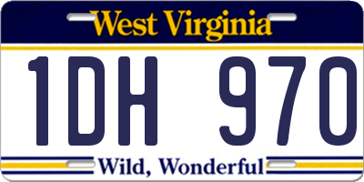 WV license plate 1DH970