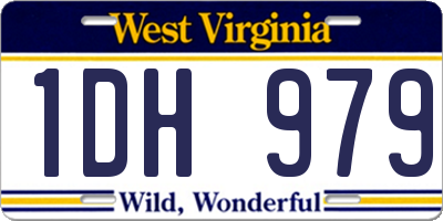 WV license plate 1DH979
