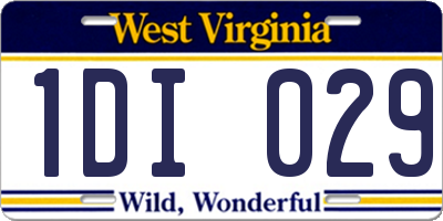 WV license plate 1DI029