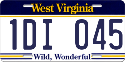 WV license plate 1DI045