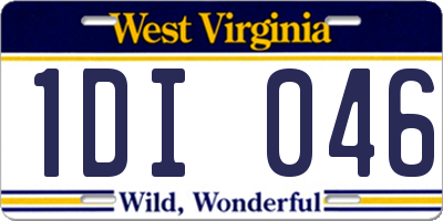WV license plate 1DI046