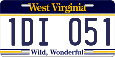 WV license plate 1DI051
