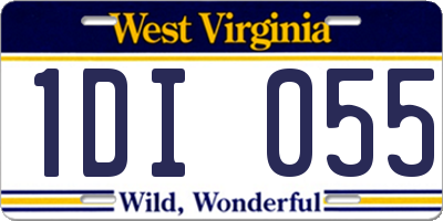 WV license plate 1DI055