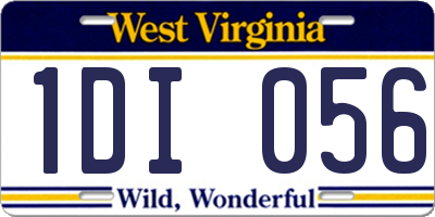WV license plate 1DI056