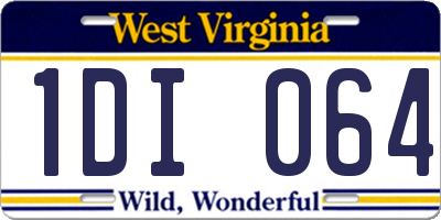 WV license plate 1DI064